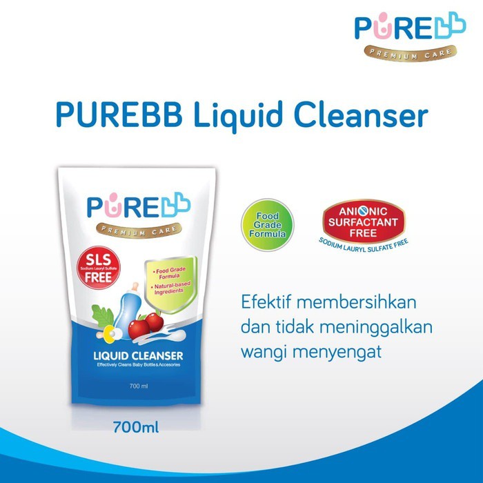 Jual PURE BB BABY Liquid CLEANSER 450ml Refill Sabun Cuci Botol Susu ...