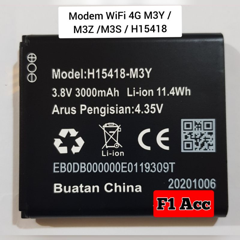 Jual Baterai Batre Modem MiFi 4G M3Y M3Z M3S DC003 Original Baterai ...