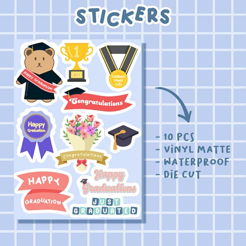 Jual sticker die cut graduation | Shopee Indonesia