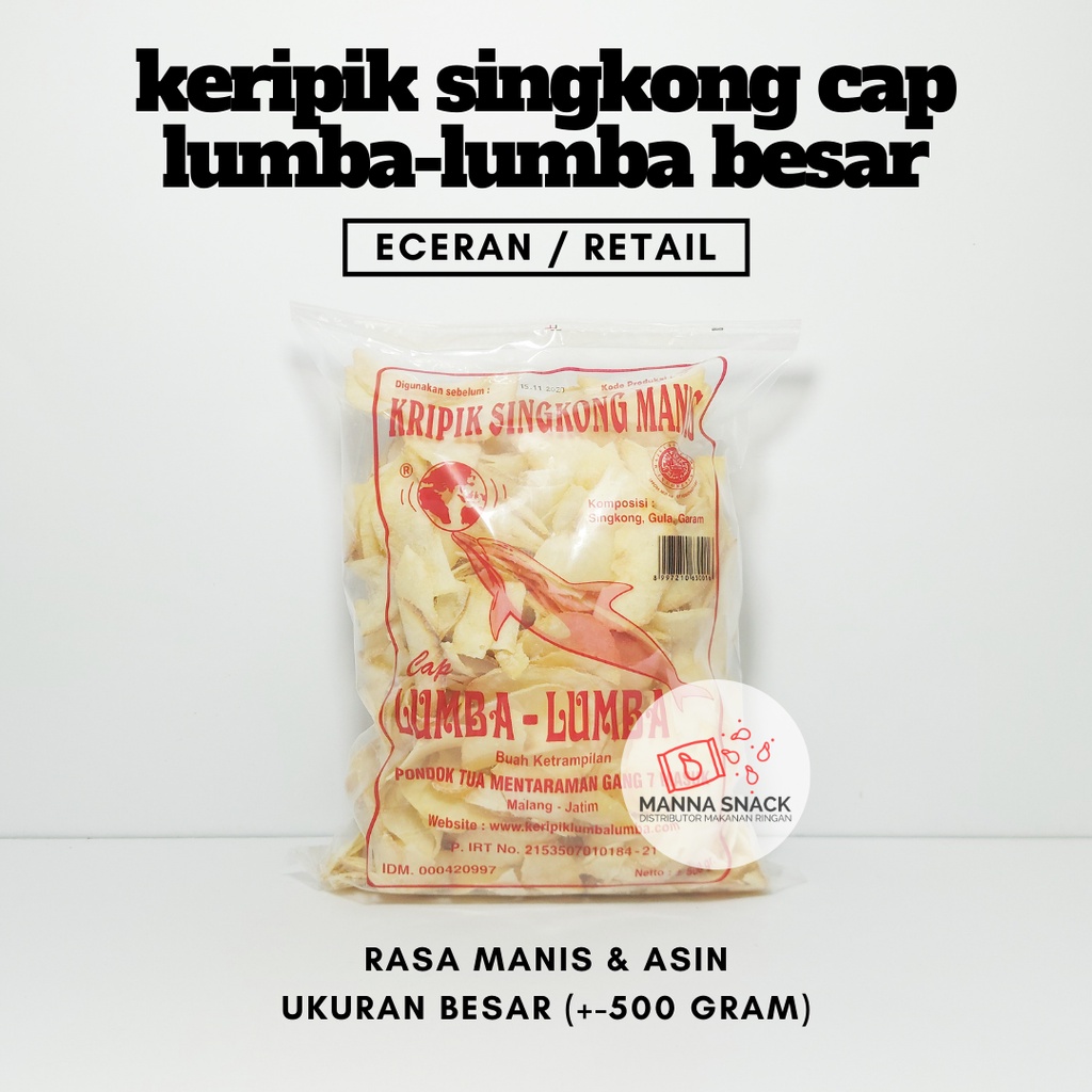 Jual Keripik Singkong Cap Lumba Lumba Besar Manis Asin Shopee Indonesia