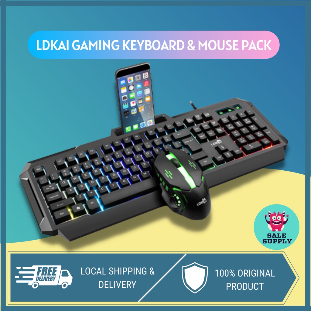 Jual Keyboard Gaming dan Mouse RGB Paket / Set Gaming Mouse dan