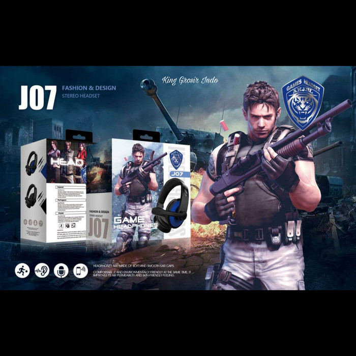 Jual Headphones Game Tipe J07 Headphone Gaming Headset Gaming No