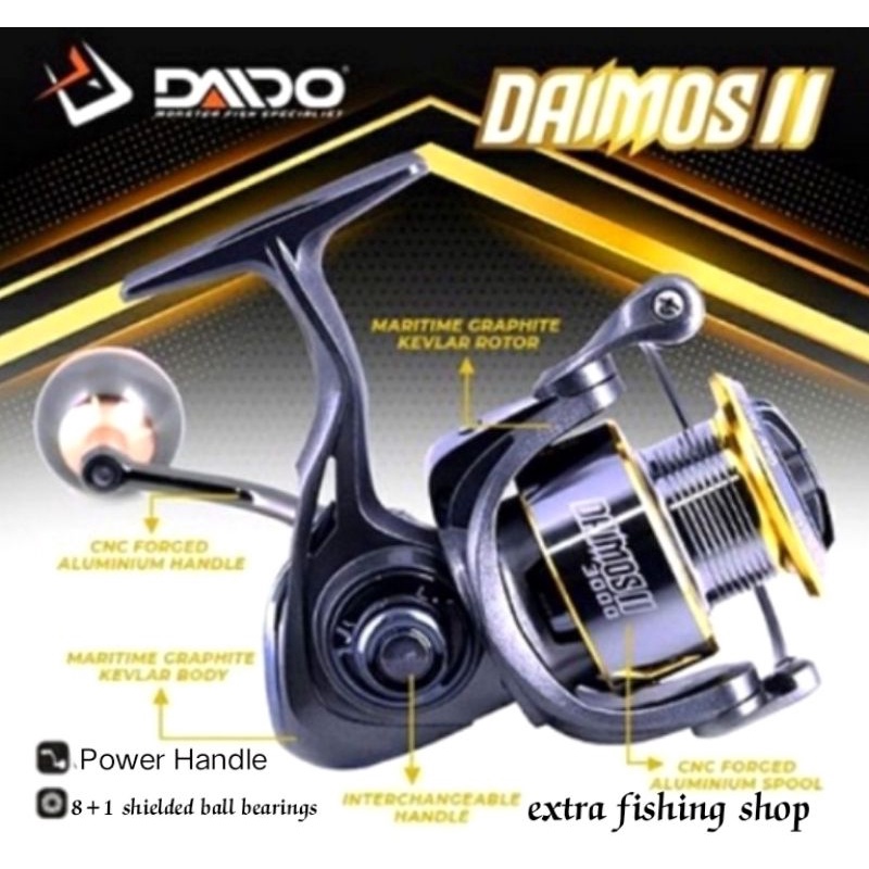 Jual [COD] Reel Daido Daimos II 1000,2000,3000,4000,6000 Power handle