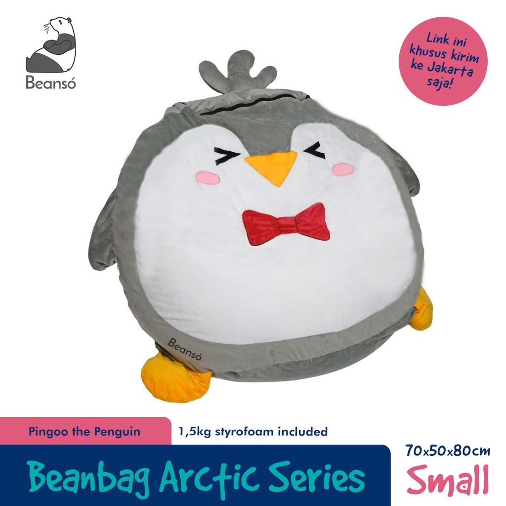 Jual Beanso Bean Bag Lucu Penguin Ukuran Kecil / Baby 70x50x80cm