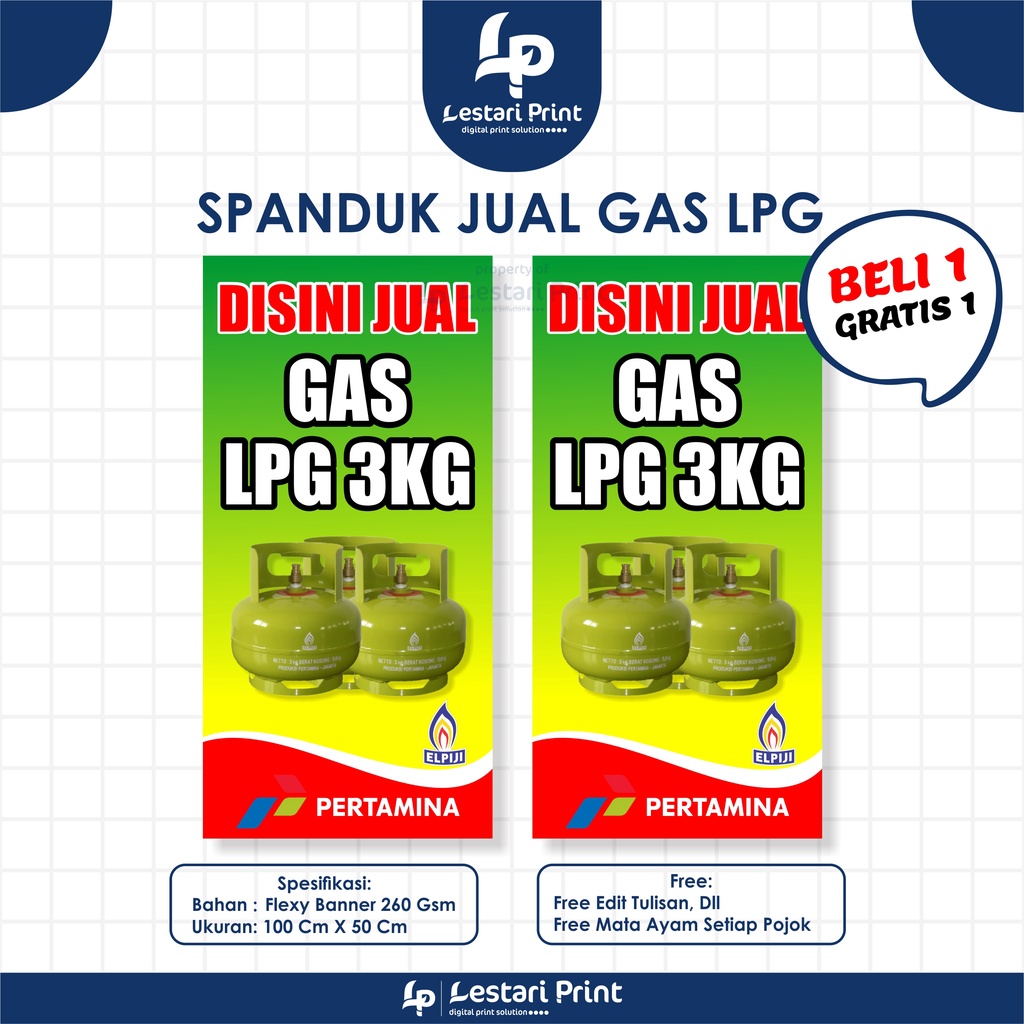 Jual SPANDUK JUALAN GAS LPG 3KG / ELPIJI / BELI 1 GRATIS 1 | Shopee ...