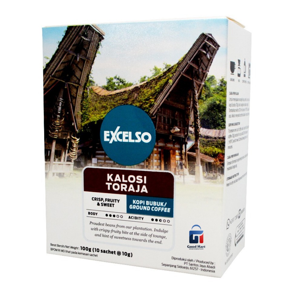 Jual Excelso Kopi Premium Kalosi Toraja Kemasan Sachet X Gr Shopee Indonesia