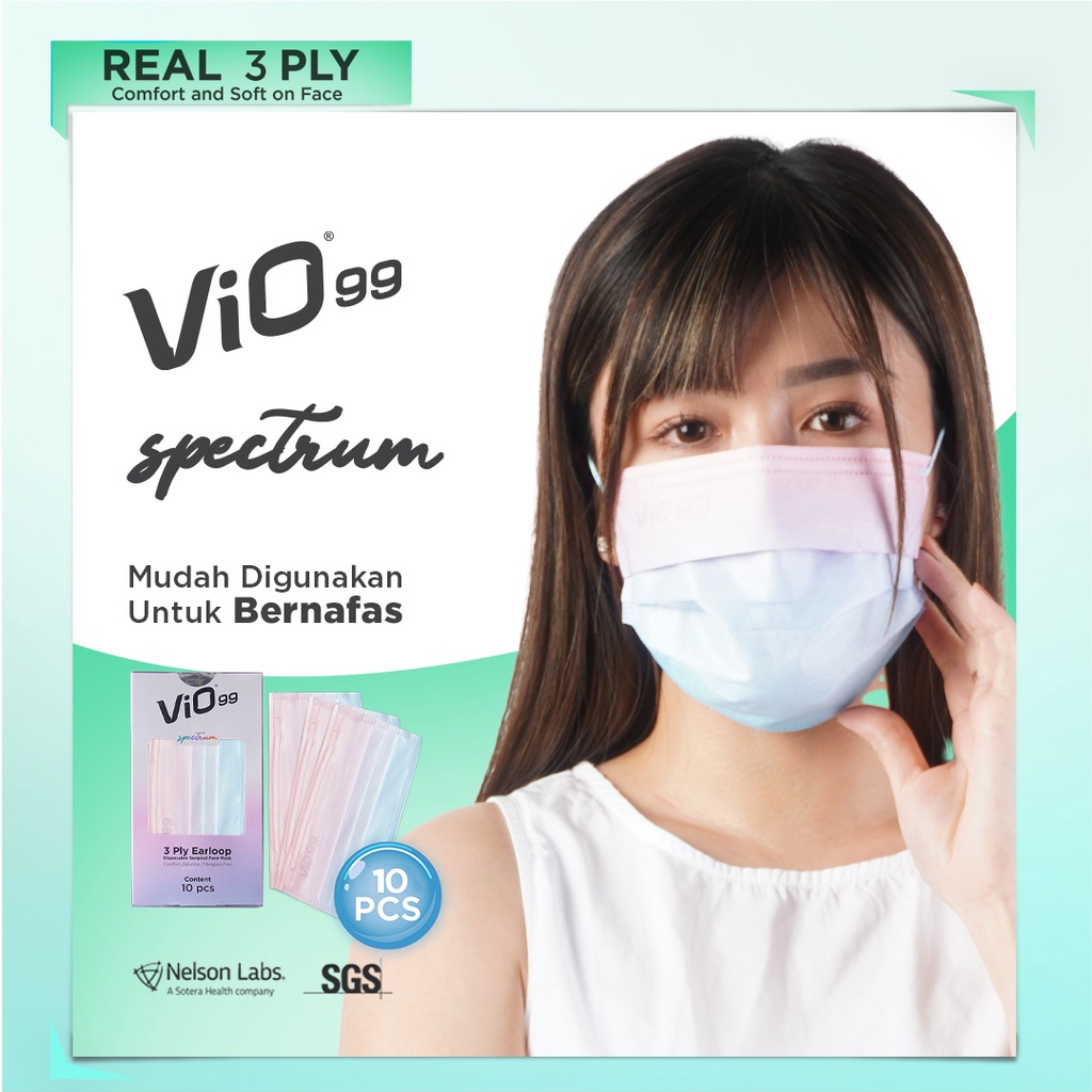 Jual Vio Mask Vio Spectrum Masker Medis Ply Perbox Isi Ombre Ada Kemenkes Shopee Indonesia