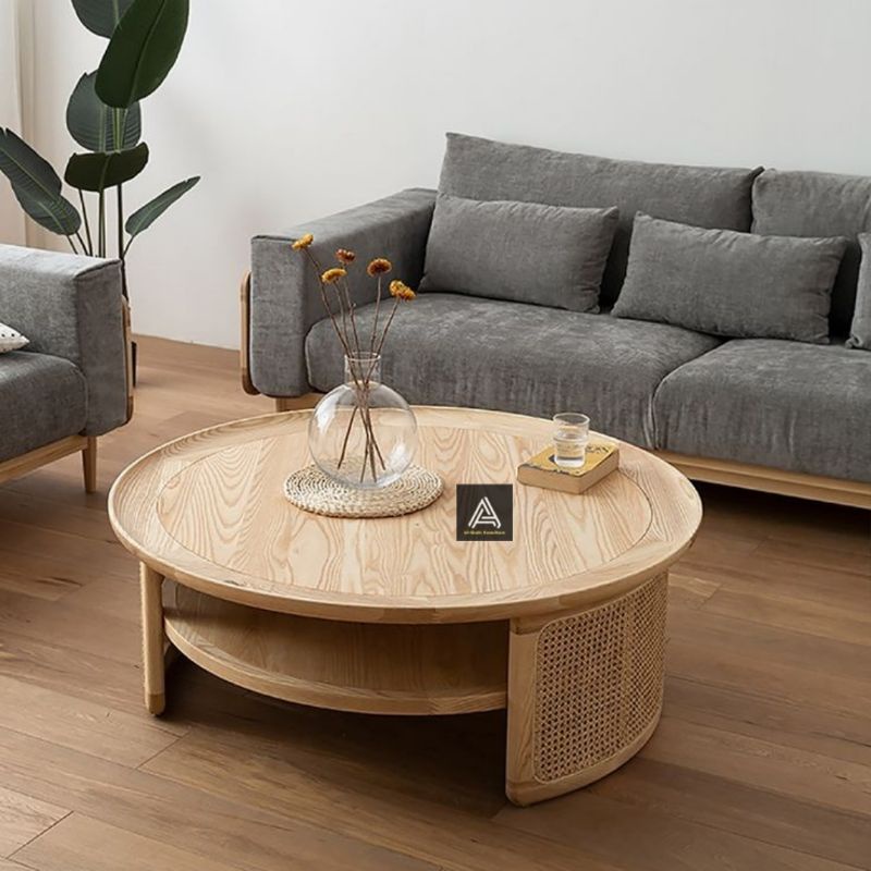 Jual meja kopi minimalis modern coffe table meja ruang tamu kayu jati