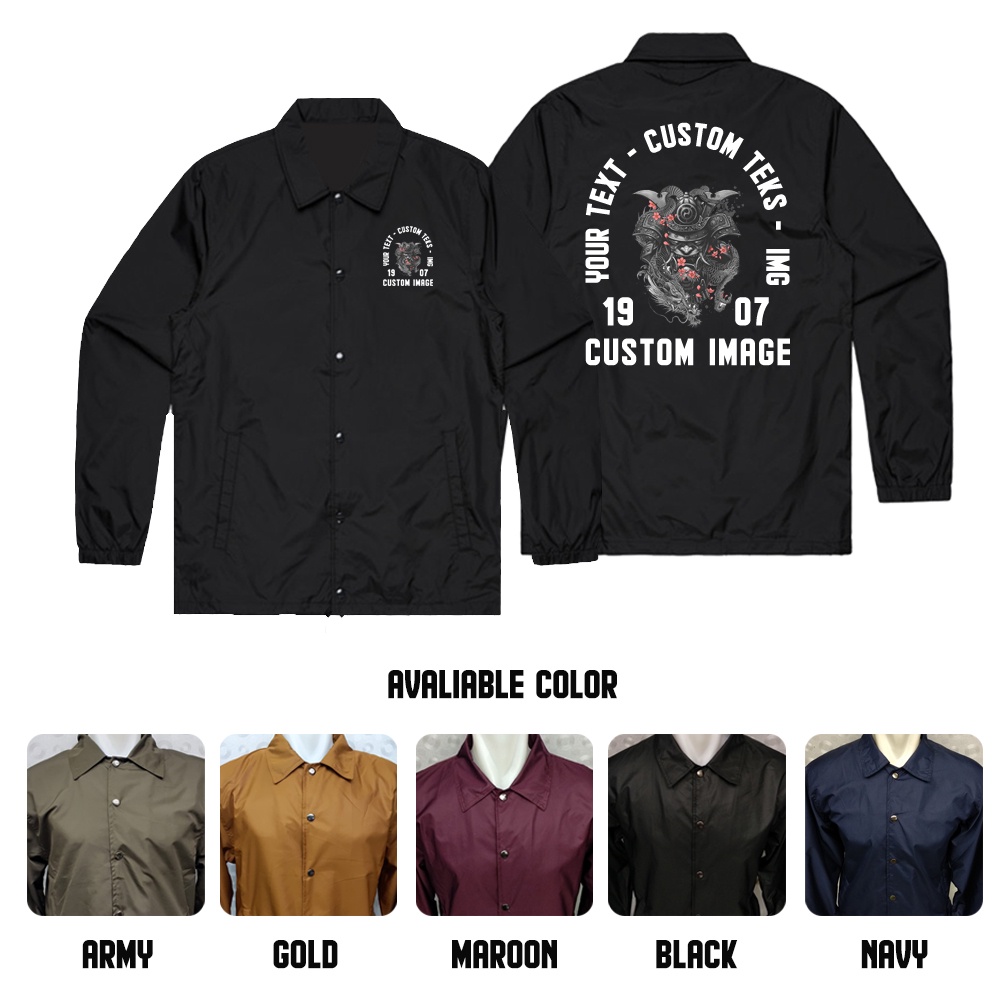 Jaket coach custom sales