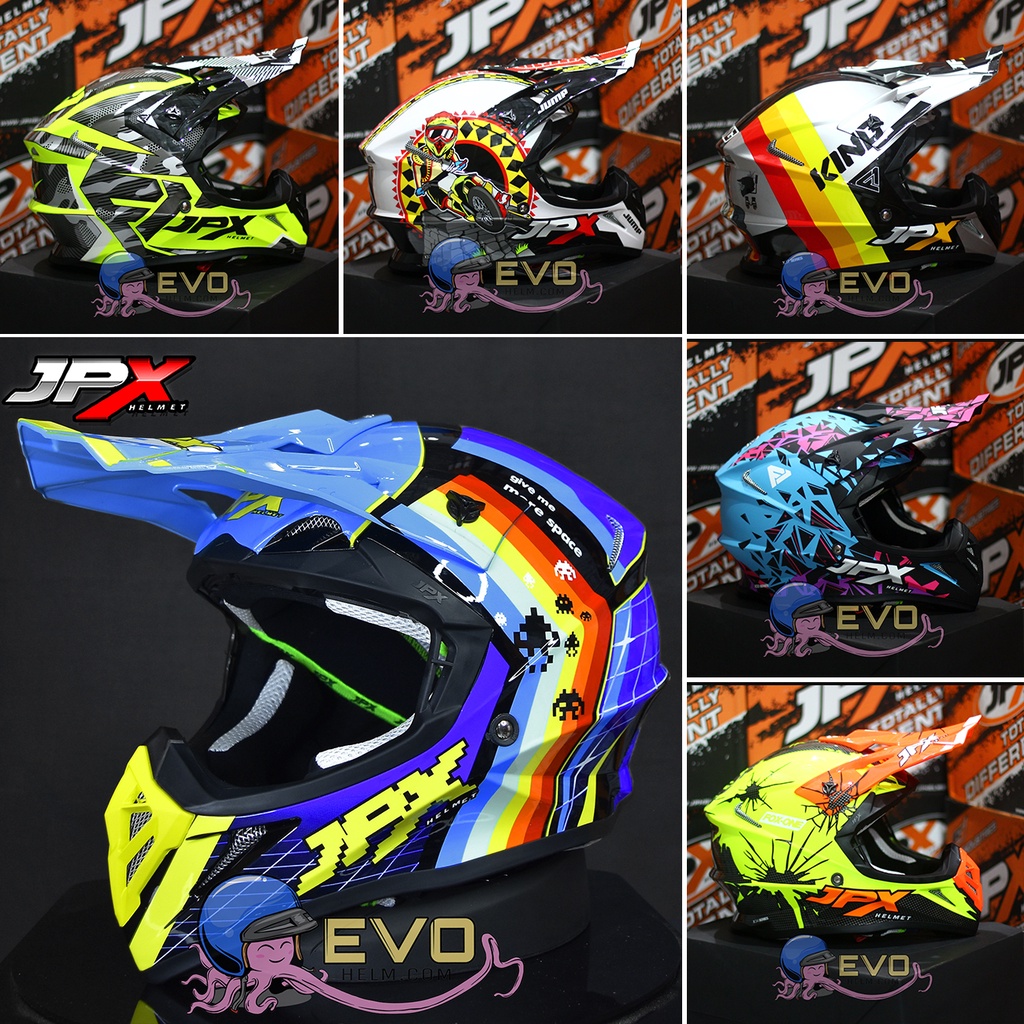 Jual Jpx Cross Motif Lengkap Jpx Fox Cross Trail Helm Klx Original Jpx Cross Terbaru Shopee