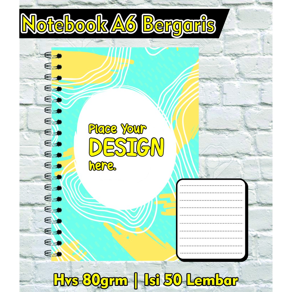 Jual Notes / Notebook Custome A6 / Notebook Spiral - Cover Depan - Isi ...