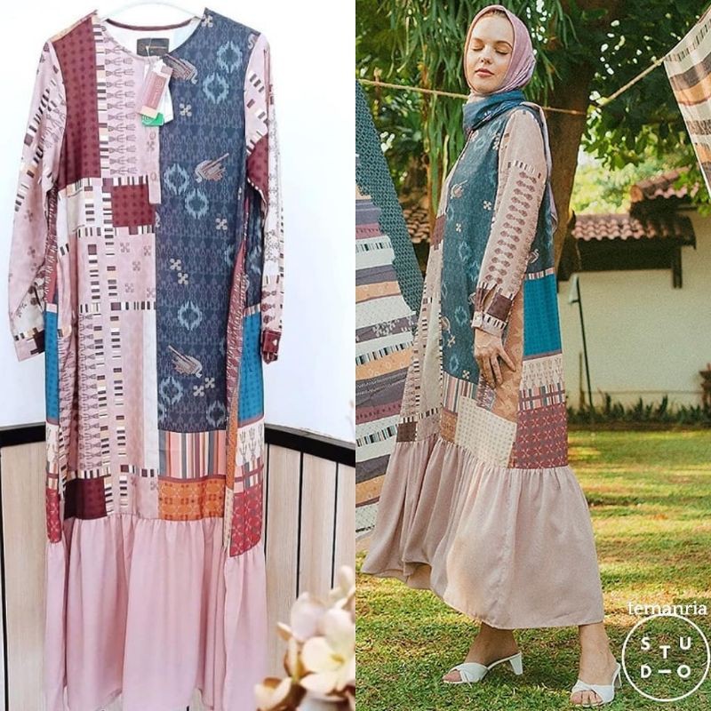 Jual PINK PRINTED NAZIHA Riamiranda x Cottonink Studio | Shopee Indonesia
