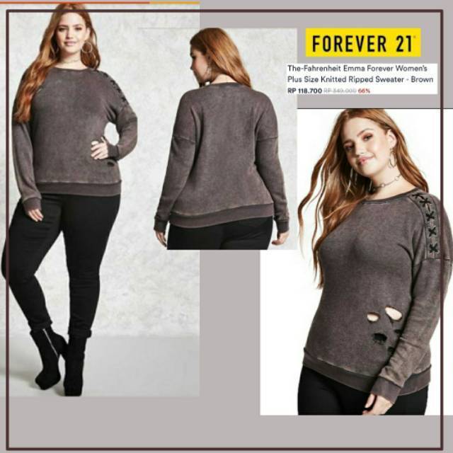 Forever 21 hot sale ripped sweater