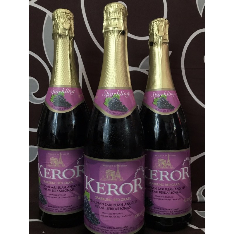 Jual KEROR Sparkling Red Grape Juice 750ml Shopee Indonesia