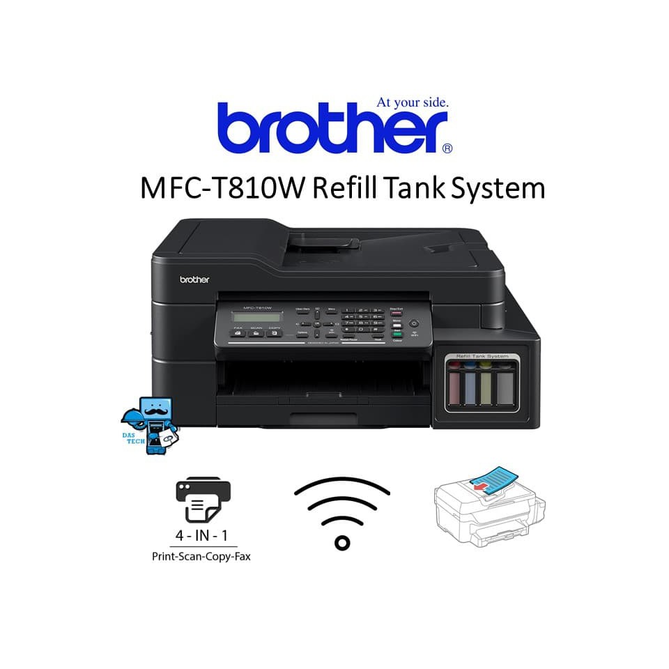 Jual Printer Brother MFCT810W Refill Tank System â€“ Wifi/LAN ADF