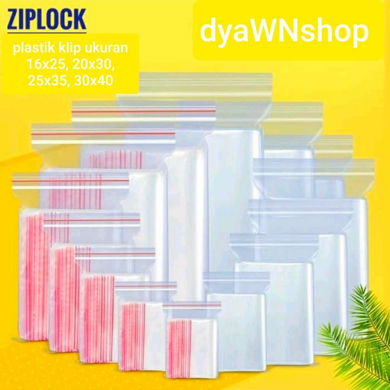 Jual Plastik Klip Zipper Seal Besar 16x25 20x30 25x35 30x40 Ziplock Satuan Shopee Indonesia 6285