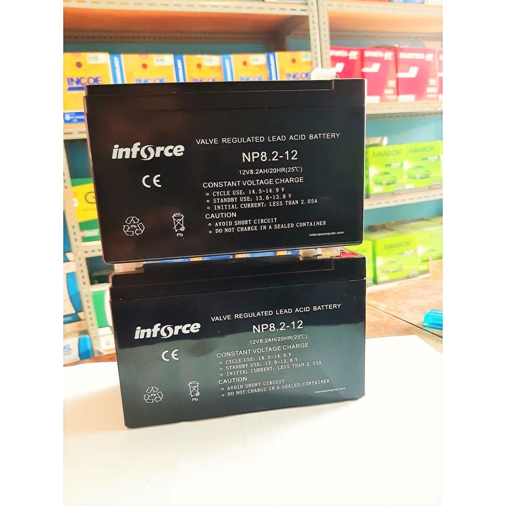 Jual BATTERY UPS INFORCE 12V 8,2 Ah ORIGINAL | Shopee Indonesia