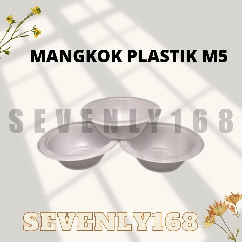 Jual Mangkok Plastik Putih Susu Ukuran M5 Mangkok Kecil Small [50pcs