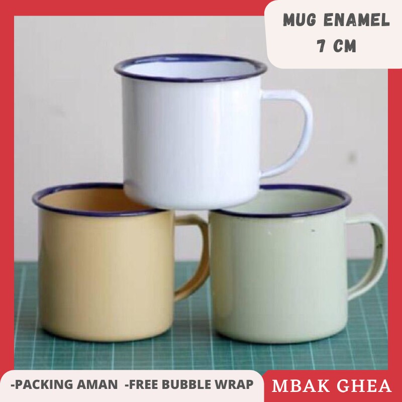 Jual Mug Enamel 7 Cm Cangkir Vintage Polos Gelas Teh Kopi Jadul Mug Jadul Shopee Indonesia 3534