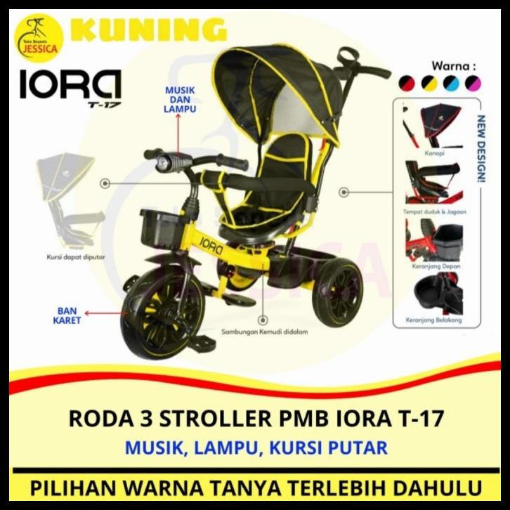 Jual Sepeda Anak Roda 3 (Tiga) Tricycle Exotic Et-8801 Musik Stroller ...