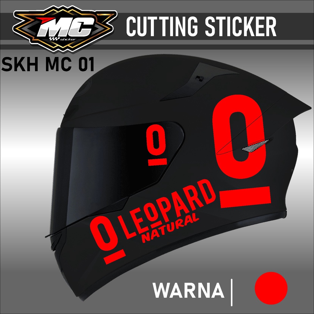Jual Cutting Sticker Helm Full Face LEOPARD Sticker Cutting Helm ...