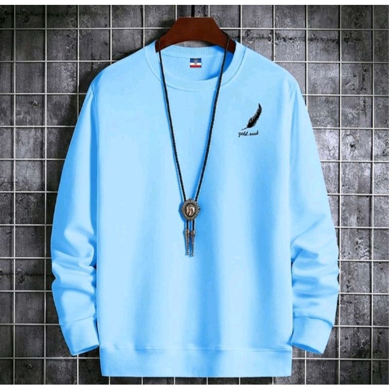 Jual Sweater Crewneck Pria GOOD Termurah /bahan Fleece Lembut Dan Tebal ...