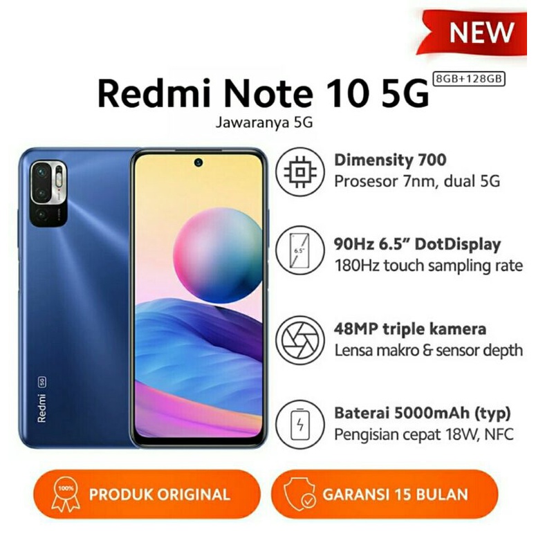 Jual Xiaomi Redmi Note 10 5G Ram 8/128GB Garansi Resmi Shopee