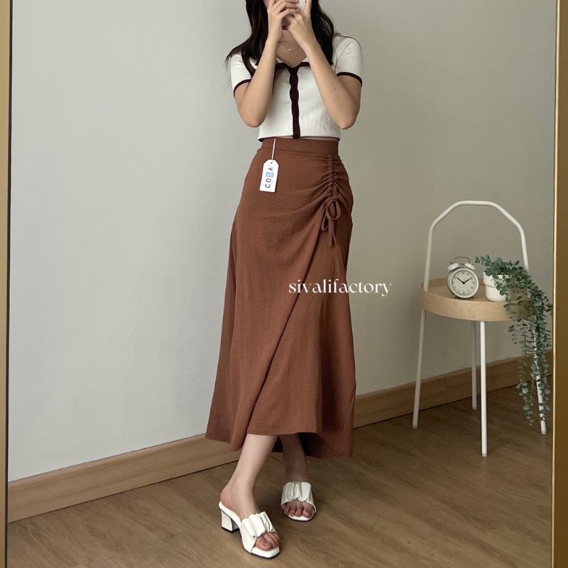 Jual ROK SKIRT SERUT PREMIUM KOREAN MODEL // ROK WANITA TERLARIS ...