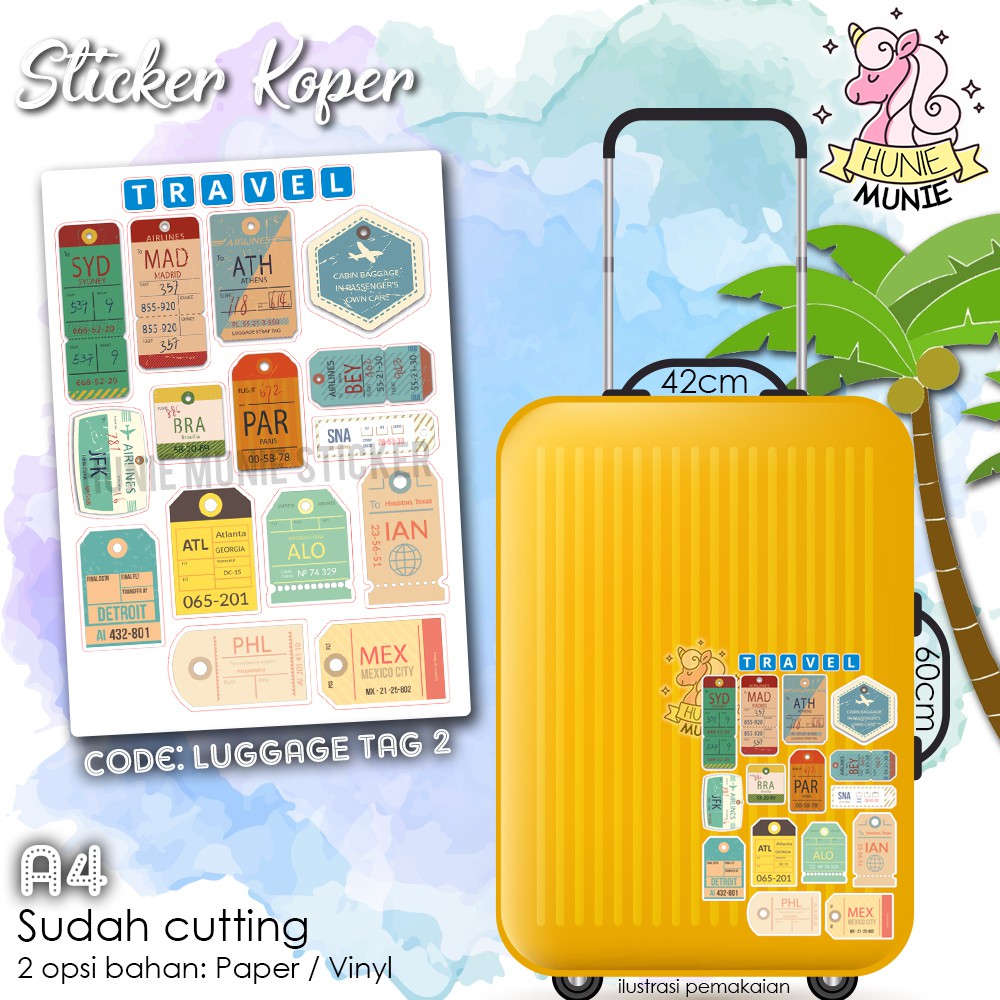 Jual Sticker Koper - Luggage Tag SERIES Stiker - Hunie Munie | Shopee ...