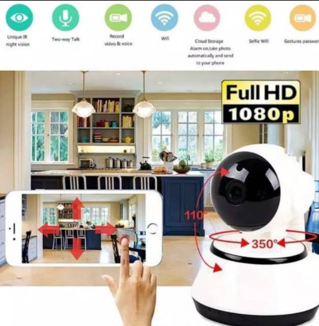 Jual ip cam cctv wifi live jarak jauh cctv android spy cam ipcam V380 ...
