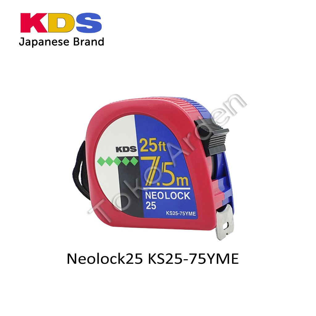 Jual Meteran KDS NEOLOCK-25 KS-25-75YME / KDS MEASURING TAPE | Shopee ...