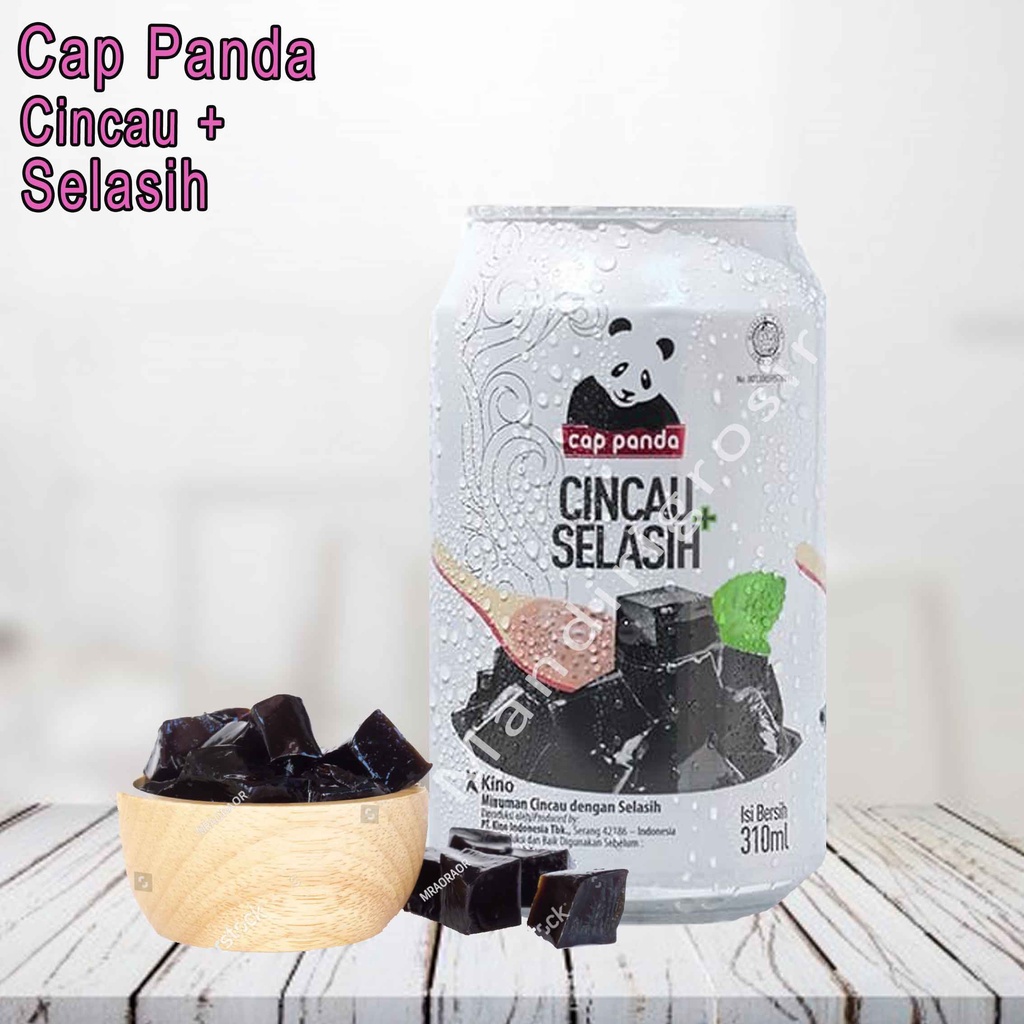 Jual Minuman Cincau + Selasih * Cap Panda * Grass Jelly+Basil Seed