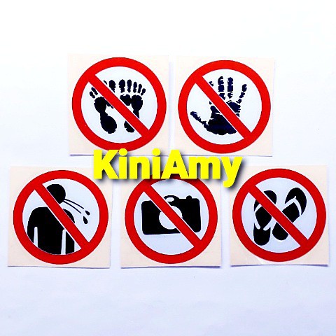Jual Cutting Sticker Rambu Dilarang Menginjak Menyentuh Memotret ...