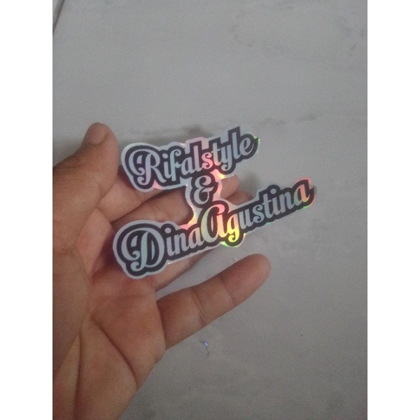 Jual Stiker Custom Nama Sendiri Hologram Termurah Shopee Indonesia