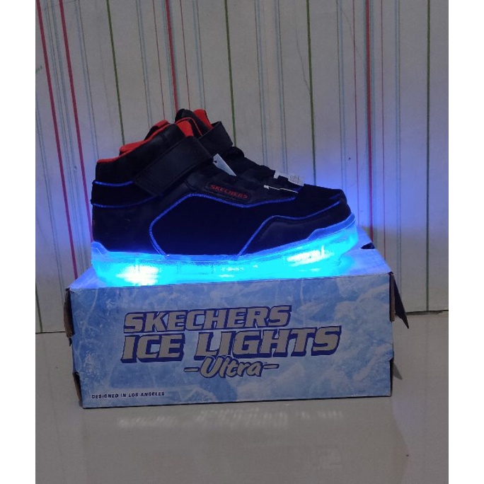 Jual SKECHERS ICE LIGHTS ULTRA BLACK KIDS Shopee Indonesia