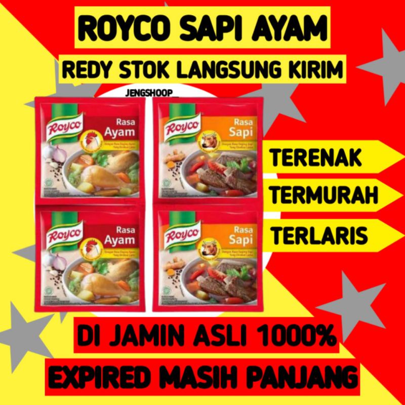 Jual ROYCO AYAM SAPI PENYEDAP RASA 1 RENTENG RENCENG | Shopee Indonesia