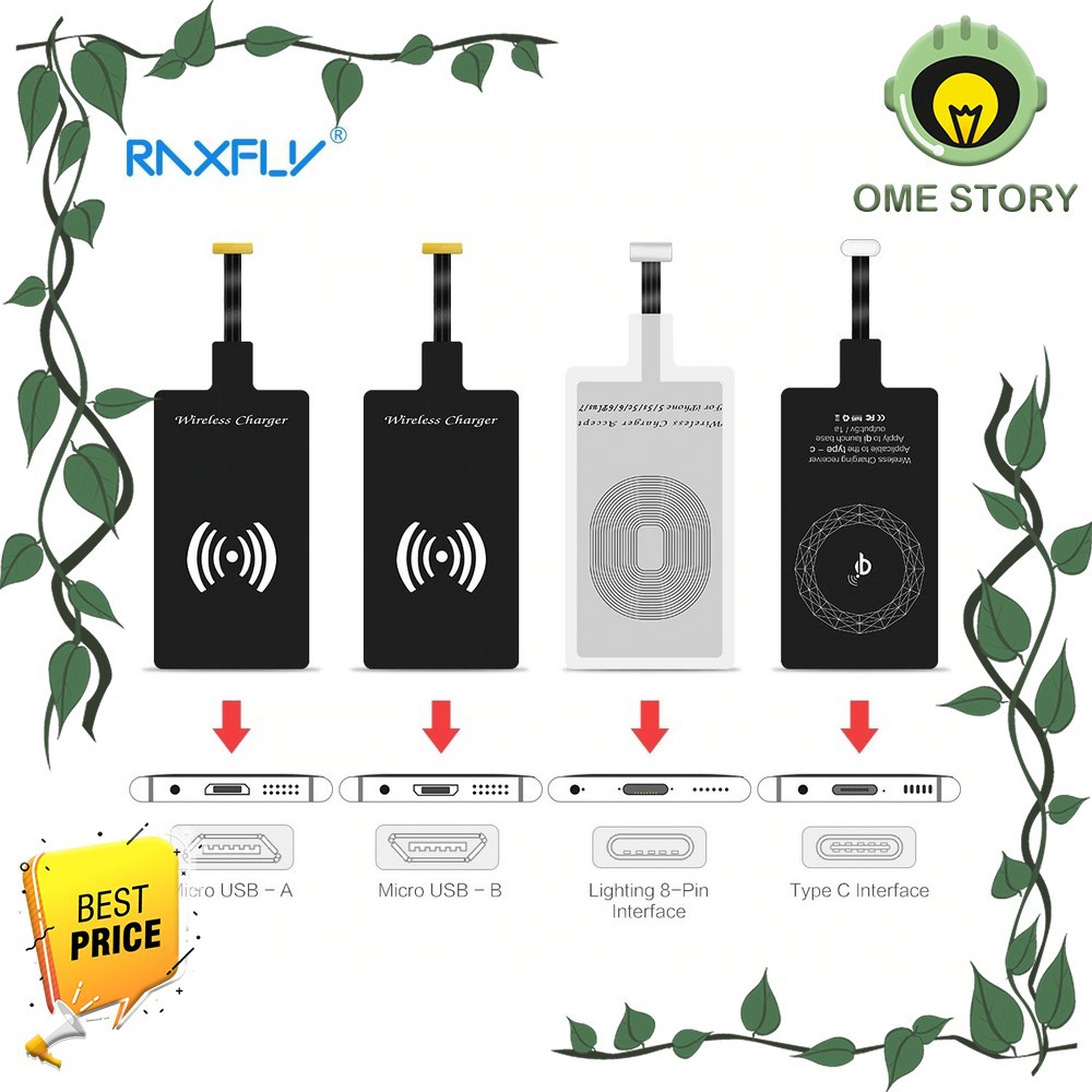 Receiver QI Wireless Charger Module Pad for Micro USB Type C Lightning Port  Pad Dock Fast Charging TRIPLEDI Alat Pendukung handphone Wireless