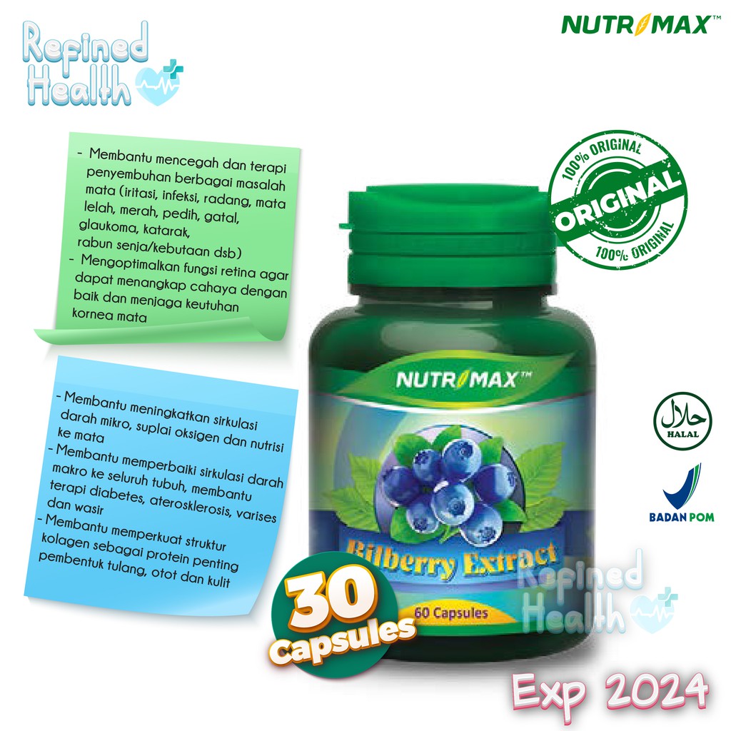 Jual Nutrimax Bilberry Extract (Suplemen dan Multivitamin Mata
