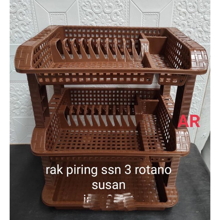 Jual Rak Piring Plastik Tebal Susun Coklat Shopee Indonesia