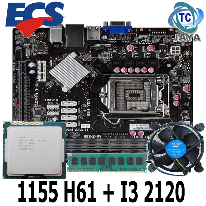 Jual Paket Motherboard Lga H Ecs Plus Processor I Shopee Indonesia