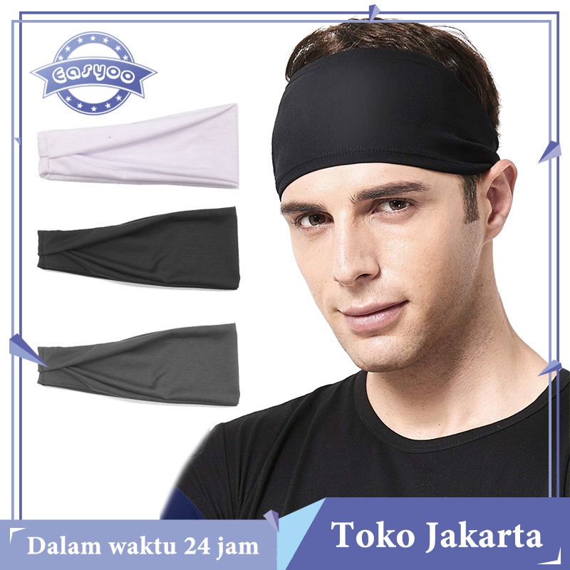 Jual Hand Band Sport Ikat Kepala Running Olahraga Gym Yoga Pria Wanita Headband Olahraga 