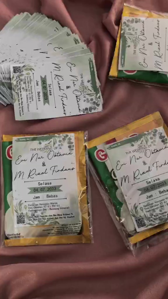 Jual Undangan Kopi, Sabun, Rokok Pernikahan Mini Murah Meriah Simple ...