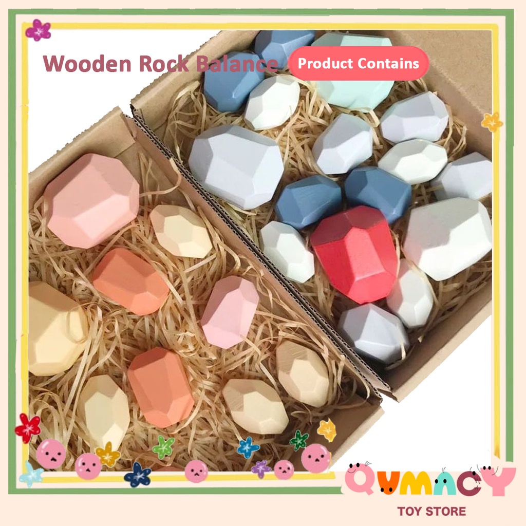 Jual Wooden Balancing Stacking Stone - 10 pcs | Shopee Indonesia
