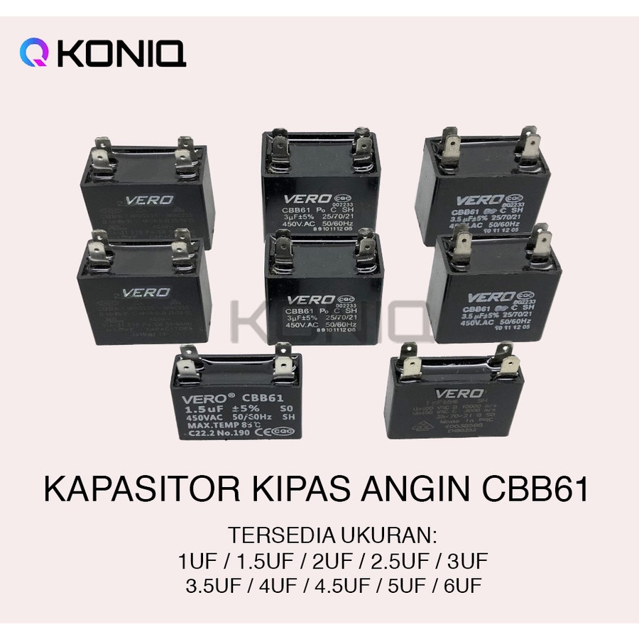 Jual KAPASITOR KIPAS ANGIN CBB61 READY SEMUA UKURAN Shopee Indonesia