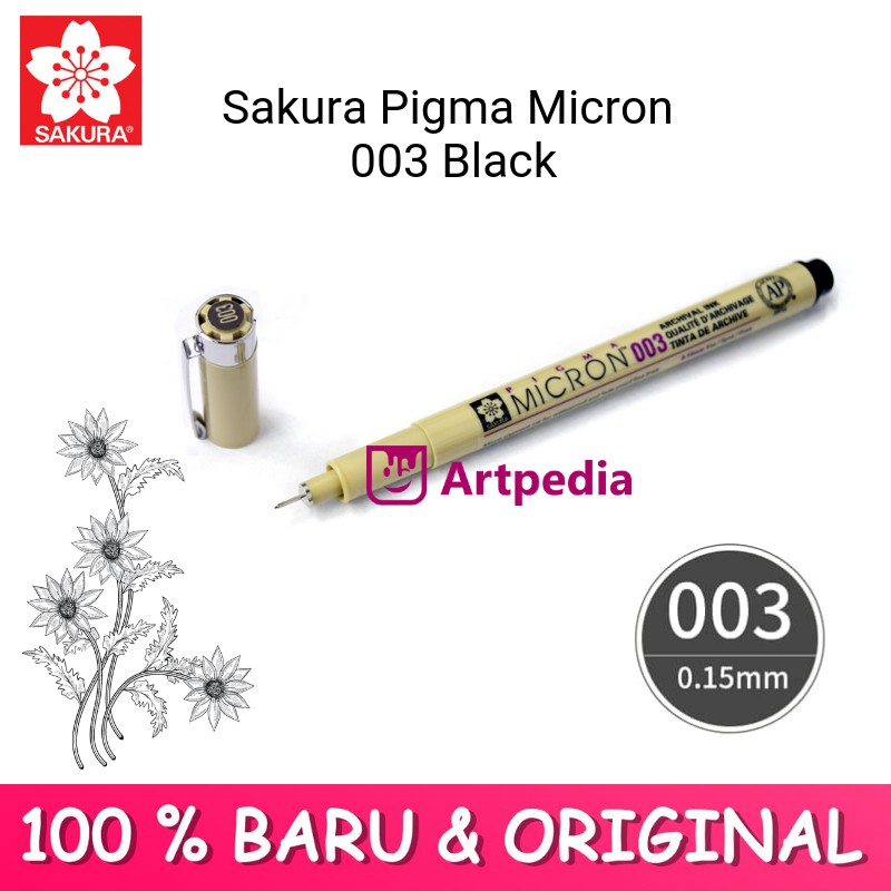 Sakura Pigma Micron 003 (0.15mm) Black