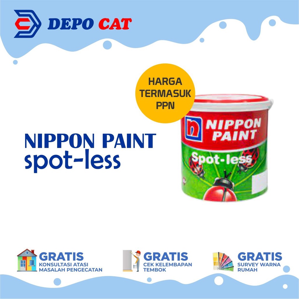 Jual Cat Interior Nippon Spotless White 20l Cat Anti Noda Mudah Dibersihkan Shopee Indonesia 3544