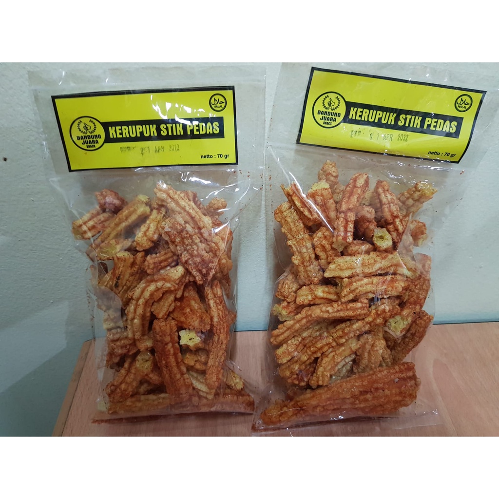 Jual Kerupuk Stik Pedas 70 Gram Shopee Indonesia