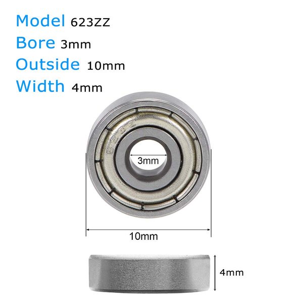 Jual Ball Bearing 623ZZ 623Z 623 ZZ Deep Groove Miniature SEALED LAHER ...