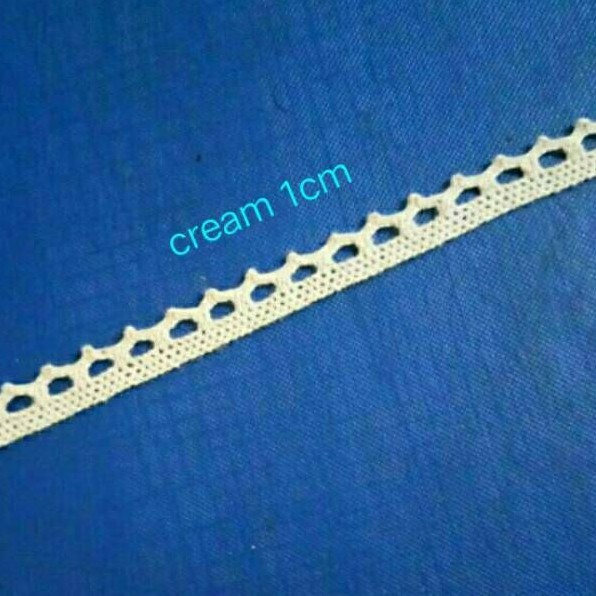 Jual Renda rajut cream, putih, hitam1cm, roll 200yard. | Shopee Indonesia
