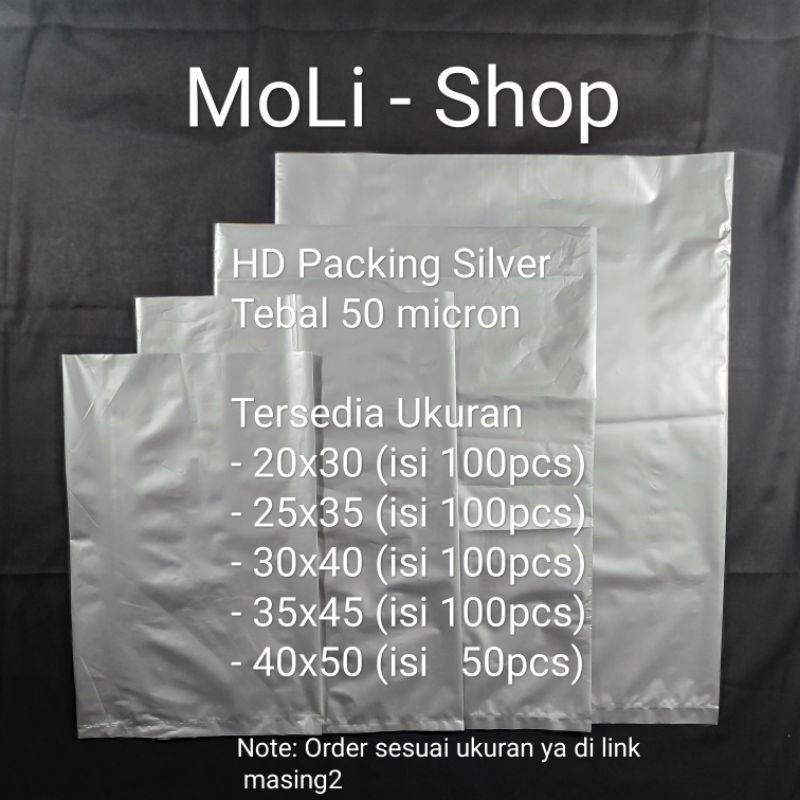 Jual Plastik Packing Silver Uk 20x30 Hd Packing Kantong Bungkus Paket Shopee Indonesia 7923